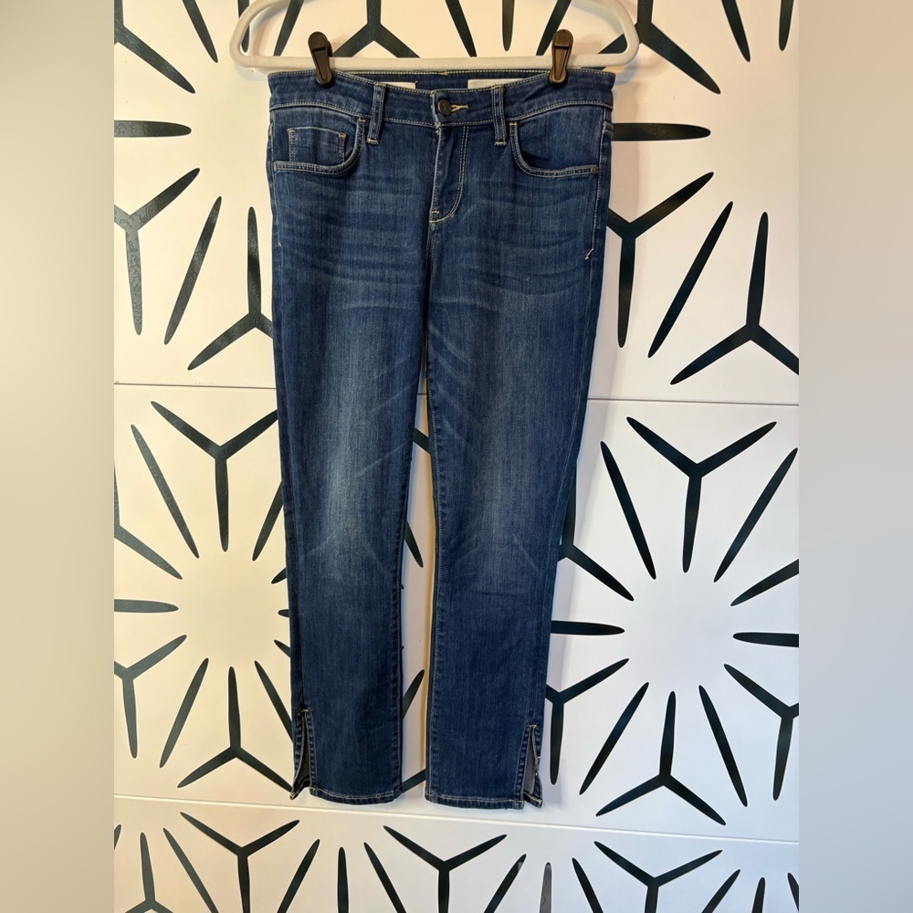 Anthropologie Pilcro & Letterpress Dark Blue Split-Ankle Jeans – Size 28